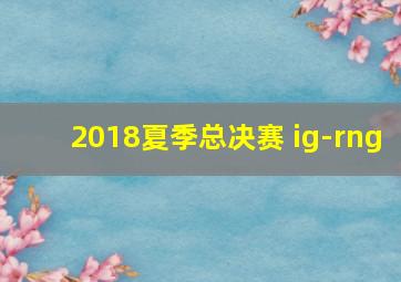 2018夏季总决赛 ig-rng